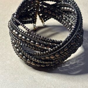 Elegant Black Beaded Bracelet
